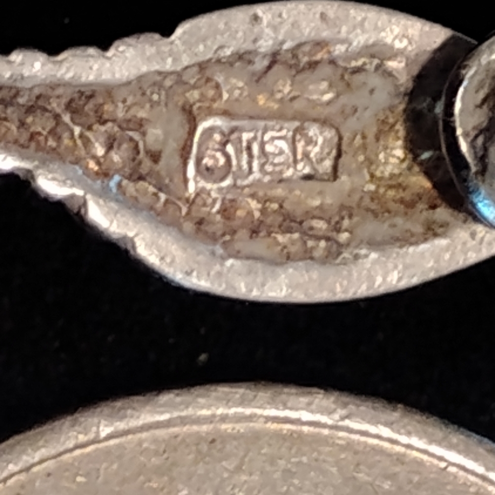 Vintage Sterling Silver Snake Earrings - Picture 3 of 4